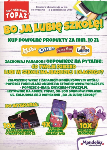Konkurs "Bo ja lubię szkołę!" Topaz