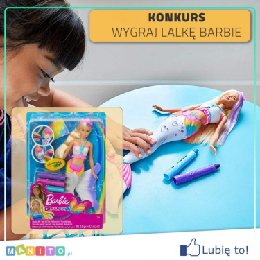Konkurs "Barbie Syrenka Kolorowa Magia GCG67" do godz. 10:00