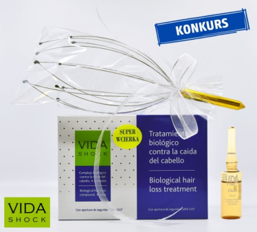 Wygraj mega kurację przeciw wypadaniu włosów: VIDA SHOCK Ampułki przeciw wypadaniu włosów + masażer skóry głowy