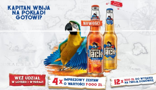 Loteria "Kapitan wbija na pokład" Intermarche, Carrefour, Tesco, E. Leclerc, Auchan, Amic, Topaz, 18+