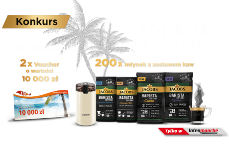 Konkurs "Podróż za kawę - Jacobs" Intermarché
