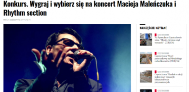 Częstochowa: Wygraj i wybierz się na koncert Macieja Maleńczuka i Rhythm section