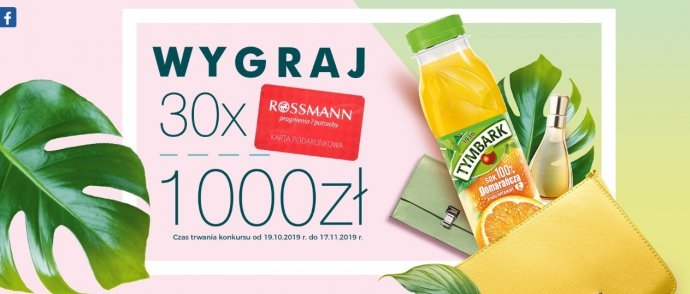 Wygraj 1000 zł na zakupy w drogerii Rossmann!