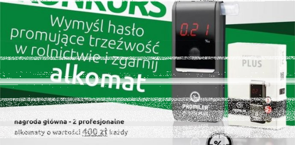 Konkurs "Wymyśl hasło i wygraj alkomat" do godz. 12:00