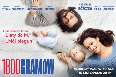 Warszawa, Poznań, Wrocław, Kraków: Wygraj zaproszenie na film "1800 gramów"