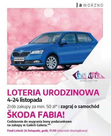 Jaworzno: Loteria urodzinowa - Centrum Handlowe Galena