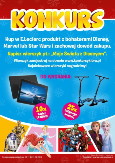Konkurs "Moje Święta z Disneyem" E. Leclerc