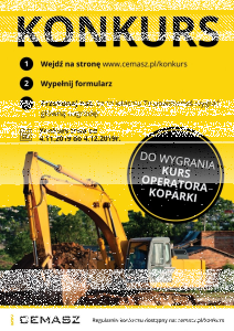 Konkurs "Zostań operatorem koparki z Cemasz"