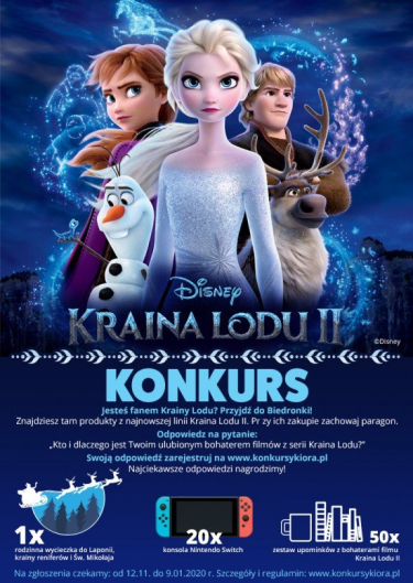 Konkurs "Kraina Lodu 2 w Biedronce"