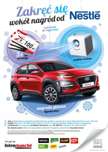 Loteria "Zakręć się wokół nagród od Nestlé" Intermarche