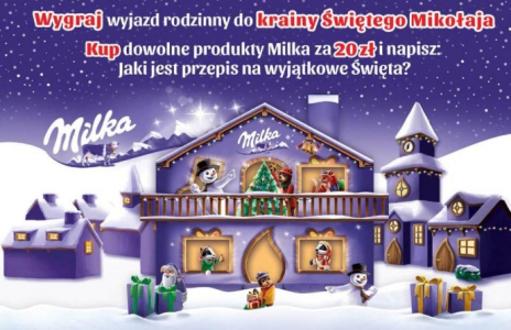Konkurs "Pojedź z Milką do wioski Świętego Mikołaja" Carrefour