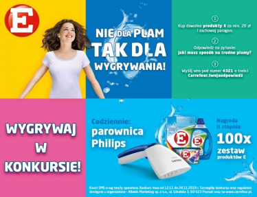 Konkurs "Nie dla plam tak dla wygrywania - produkty E" Carrefour