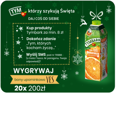 Konkurs Tymbark "Daj coś od siebie" Tesco