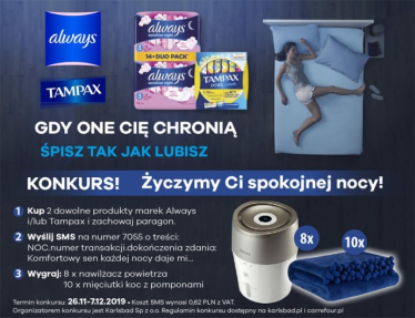 Konkurs "Always - Życzymy Ci spokojnej nocy" Carrefour
