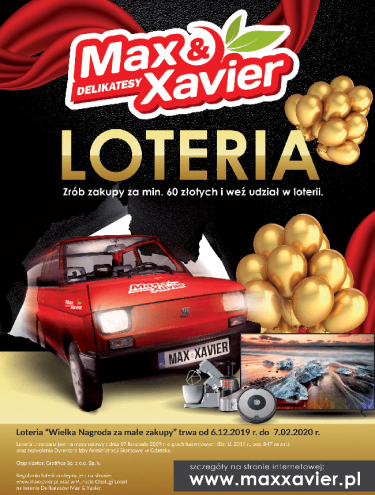 Trójmiasto: Loteria "Wielka nagroda za małe zakupy!" Max&Xavier