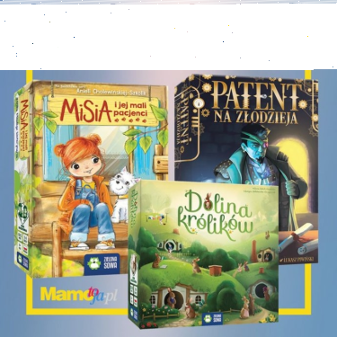 Wygraj zestaw gier dla całej rodziny - Misia i jej mali pacjenci, Dolina królików i Patent na złodzieja!