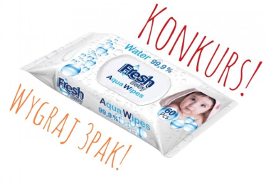 Wygraj 3pak chusteczek Fresh Baby Aqua Wipes