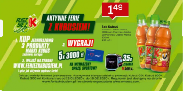 Konkurs "Aktywne ferie z Kubusiem" Lewiatan