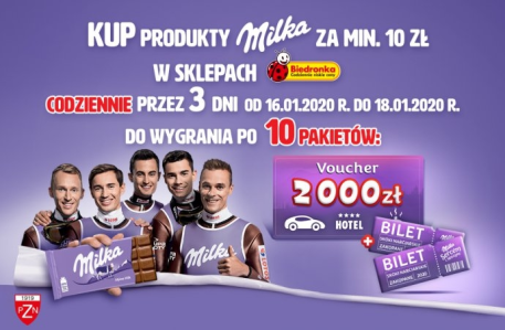 Konkurs "Milka ze skoczkami" Biedronka