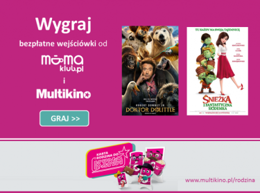 Konkurs "Co tydzień wejściówki do Multikina od mamaklub.pl"