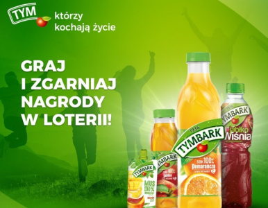 Loteria "Kocha Życie Tymbark" wybrane sklepy