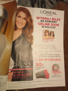 Konkurs "Celine Dion wygraj bilet na koncert w Polsce"