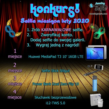 Konkurs "Karnawałowe selfie miesiąca – luty 2020"
