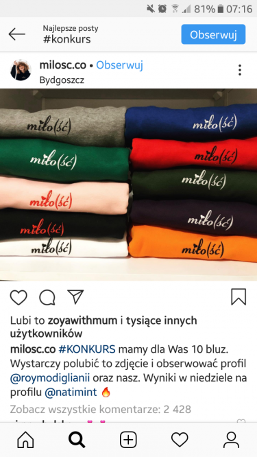 Wygraj bluzę od @milosc.co