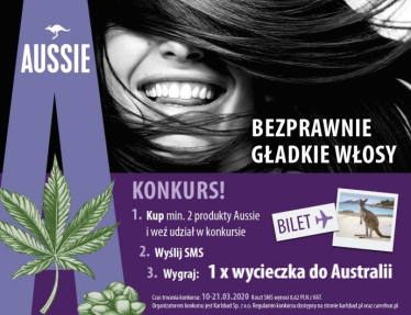 Konkurs "Aussie - Bezprawnie gładkie włosy" Carrefour