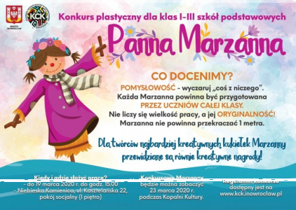 Kujawy, Inowrocław: Wiosenny konkurs KCK "Zrób Pannę Marzannę"