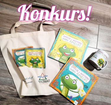Wygraj 2 części książki "Emocje i rozterki żabki Amelki", kubek i torba z żabką
