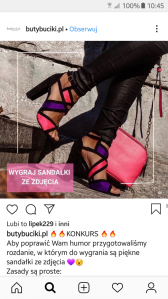 Konkurs "Wygraj sandałki ze zdjęcia"