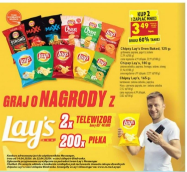 Konkurs "Graj o nagrody z Lays" Biedronka