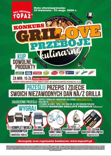 Konkurs "Grillove przeboje kulinarne" Topaz