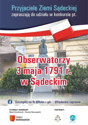 Konkurs "Obserwatorzy 3 maja 1791r. w sądeckim"