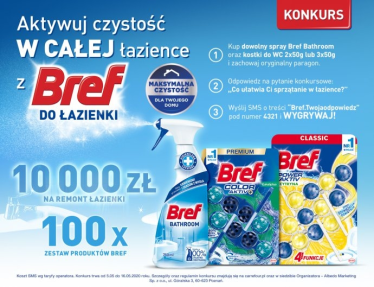 Konkurs "Aktywuj czystość w całej łazience z Bref do łazienki" Carrefour