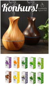 Wygraj dyfuzor zapachów (jasny) oraz dwa dowolnie wybrane olejki