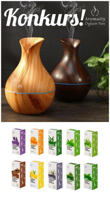 Wygraj dyfuzor zapachów (jasny) oraz dwa dowolnie wybrane olejki