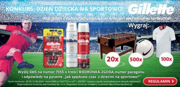 Konkurs "Gillette - Dzień dziecka na sportowo" Biedronka