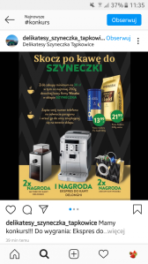 Tąpkowice: Wygraj ekspres w sklepie Szyneczka