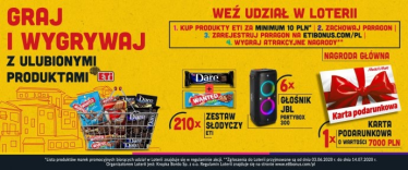 Loteria "Graj i wygrywaj z ulubionymi produktami"