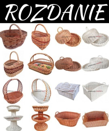 WYgraj produkt wiklinowy z grafiki Do wyboru chlebaki, kosze, tace i kuferek