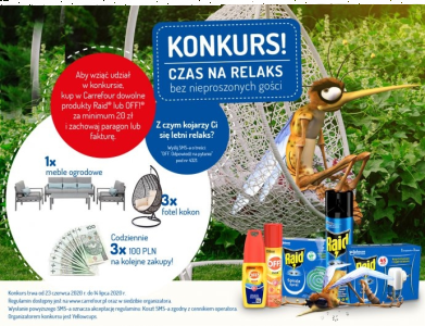 Konkurs "Czas na relaks bez nieproszonych gości" Carrefour
