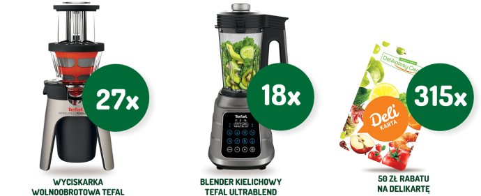 Konkurs "Rozsmakuj się w nagrodach" Delikatesy Centrum, Mila, etapy, 18+