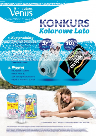 Konkurs "Kolorowe lato Gillete Venus" E. Leclerc