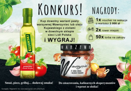 Konkurs kulinarny "Gotuję z Wawrzyńcem i Kujawskim" Lidl
