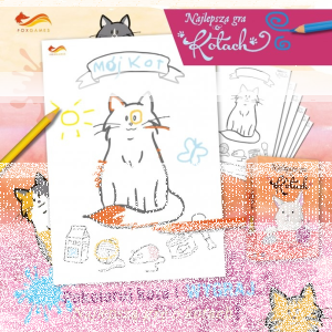 Konkurs plastyczny "Pokoloruj kota i wygraj grę"