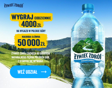 Loteria "ODKRYJ POLSKIE GÓRY Z ŻYWIEC ZDRÓJ"