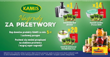 EkoKonkurs Spiżarnia Smaków Kamis – nagrody ZA PRZETWORY