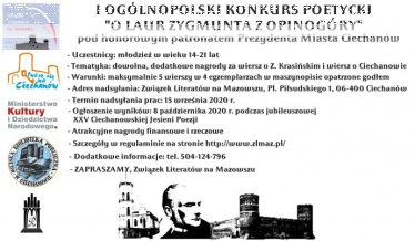 I OgólnopolskI Konkurs Poetycki "O Laur Zygmunta z Opinogóry"